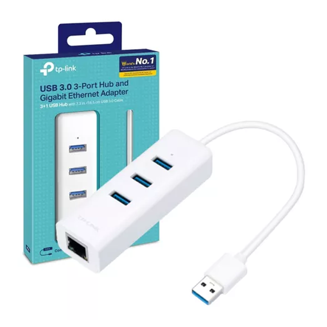 ADAPTADOR ETHERNET USB 3,0 Y HUB USB TPLINK UE330 - https://www.powerzon.com.ar