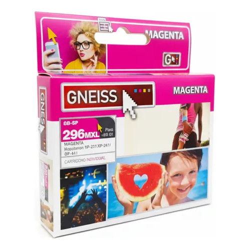 CARTUCHO ALTERNATIVO GNEISS PARA EPSON 296 MAGENTA - https://www.powerzon.com.ar