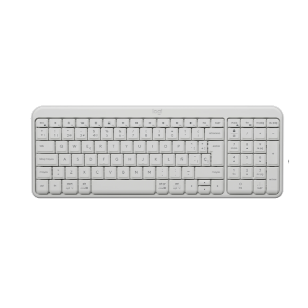 TECLADO BLUETOOTH LOGITECH K250 WHITE PEBBLE - https://www.powerzon.com.ar